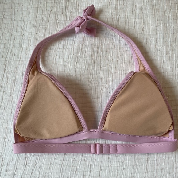 JCrew $54 Halter Bikini Top in Frosty Berry Pink Size XS J2818 pool beach - Picture 4 of 5